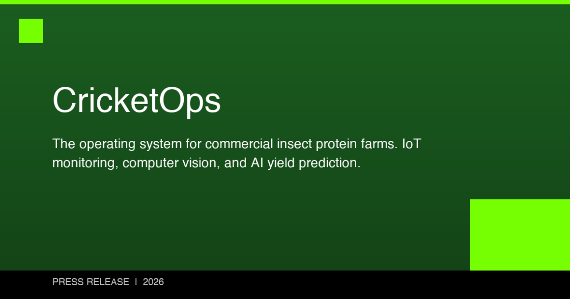CricketOps Launches Operating Platform for the Growing Insect Protein Farming Industry CricketOps Launches Operating Platform for the Growing Insect Protein Farming Industry