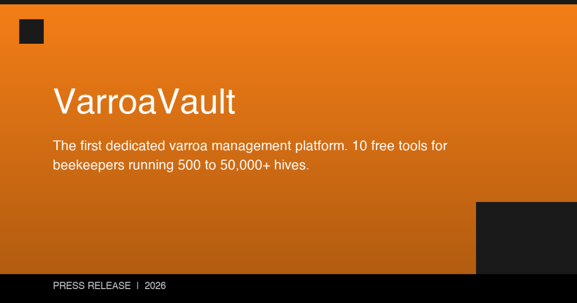 VarroaVault Introduces Software Platform Focused on Managing Varroa Mite Threat in Beekeeping VarroaVault Introduces Software Platform Focused on Managing Varroa Mite Threat in Beekeeping