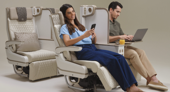 Emirates unveils the world’s first electric Premium Economy seat with full-height privacy screen